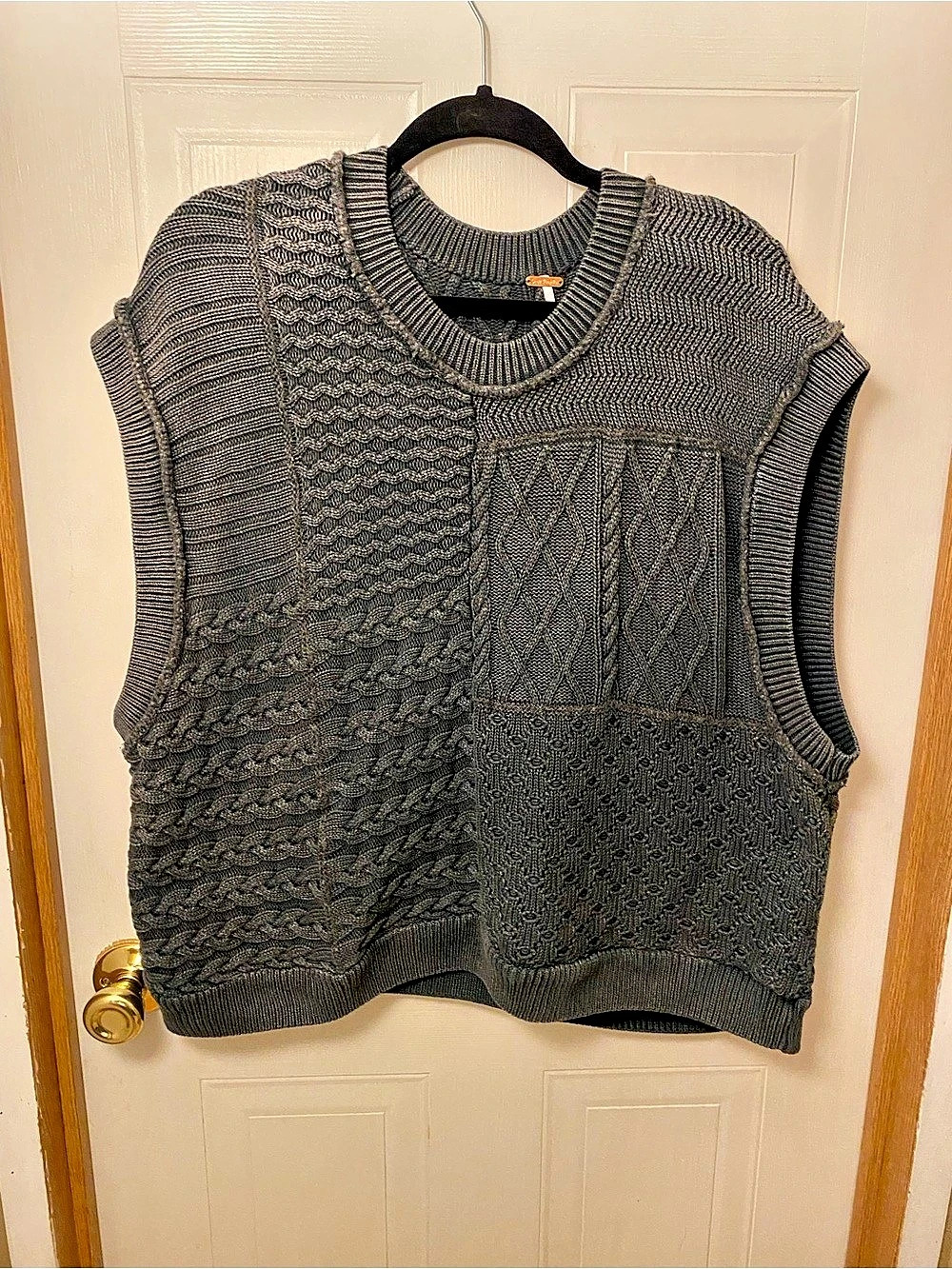 Free People Oversized Sleeveless Sweater in Grey - Picture 3 of 7